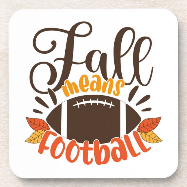 Dessous-de-verre Automne signifie football (Devant)