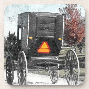 Dessous-de-verre Autumn Amish Buggy