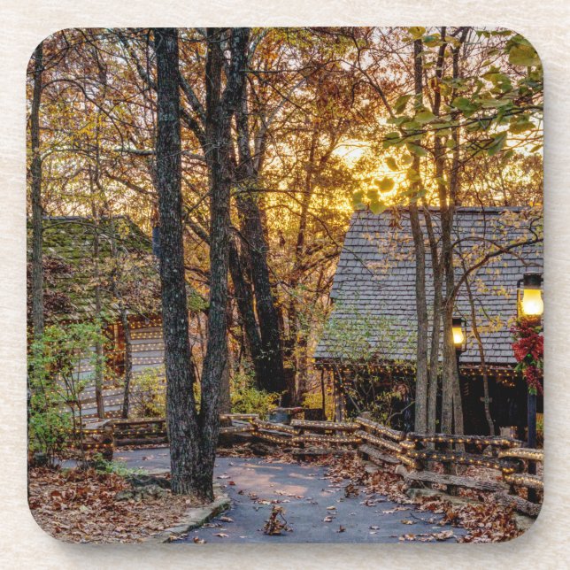 Dessous-de-verre Autumn Woods Sunset Walkway (Devant)