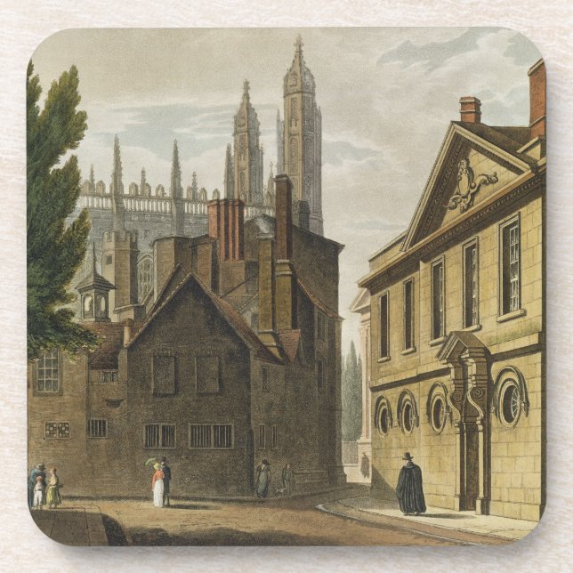 Dessous-de-verre Avant de trinité Hall, Cambridge, 'du Histor (Devant)