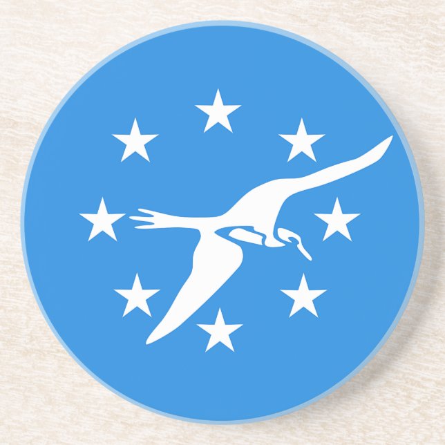 Dessous de verre avec Drapeau de Corpus Christi, T (Devant)