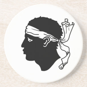 Dessous de verre avec Drapeau de Corse