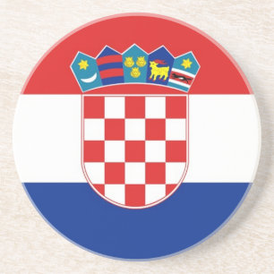 Dessous de verre avec Drapeau de Croatie