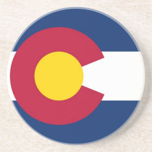 Dessous de verre avec Drapeau du Colorado, USA
