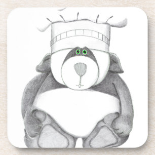 Dessous de verre avec photo de l'ours de Panda