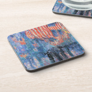 Dessous-de-verre Avenue dans la pluie par Frederick Childe Hassam