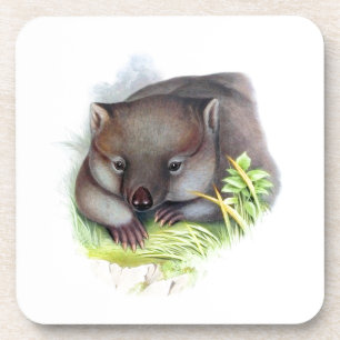 Dessous-de-verre Awesomome mignon animal australien wombat vintage