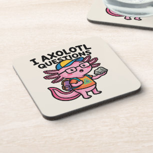 Dessous-de-verre Axolotl nerd sarcastique je pose des questions sur
