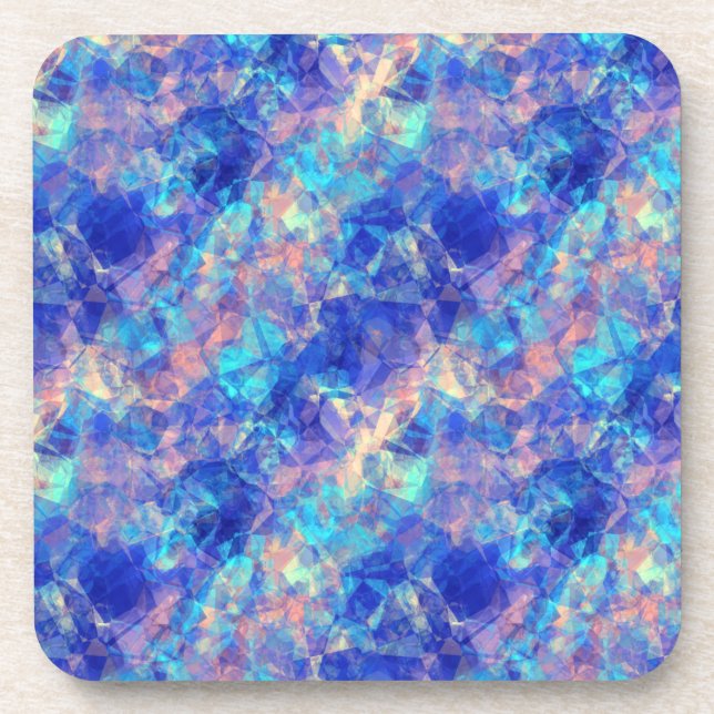 Dessous-de-verre Azure Blue Crumpled Texture (Devant)