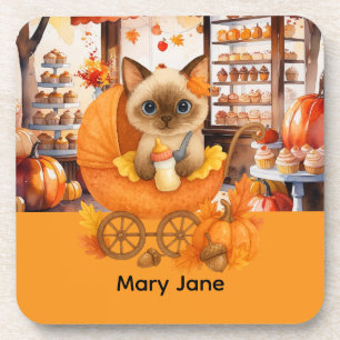 Dessous-de-verre Baby shower d'automne pour Amoureux de les chats