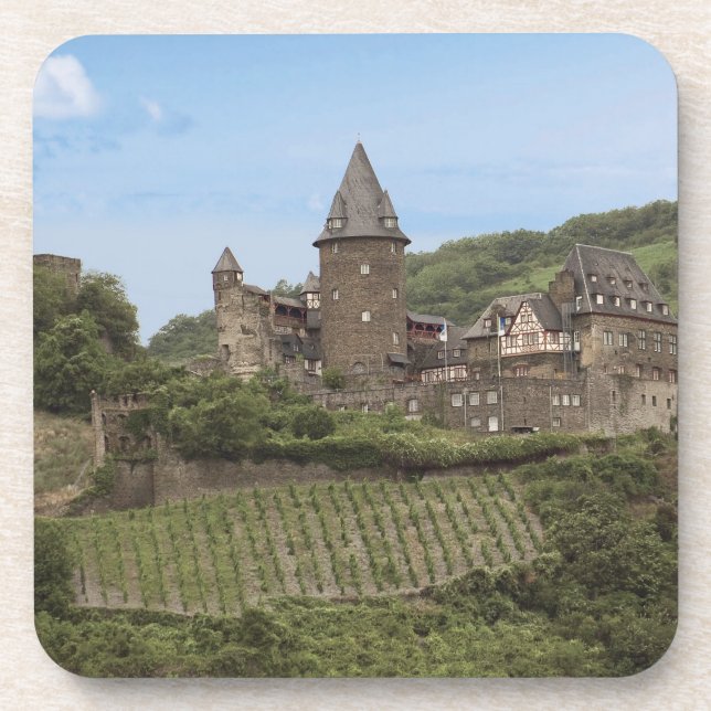 Dessous-de-verre Bacharach, Allemagne, Château de Stahleck, Schloss (Devant)