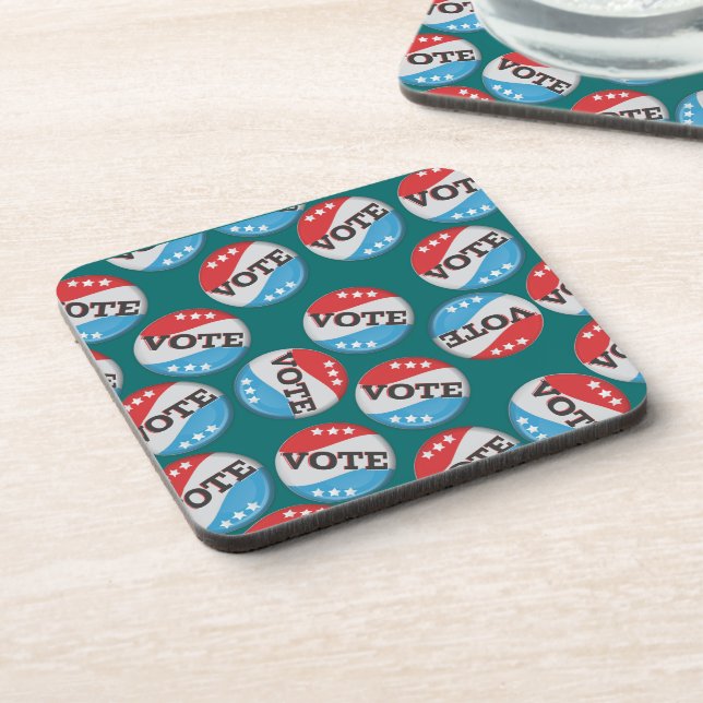 Dessous-de-verre Badge de vote rétro (Côté gauche)