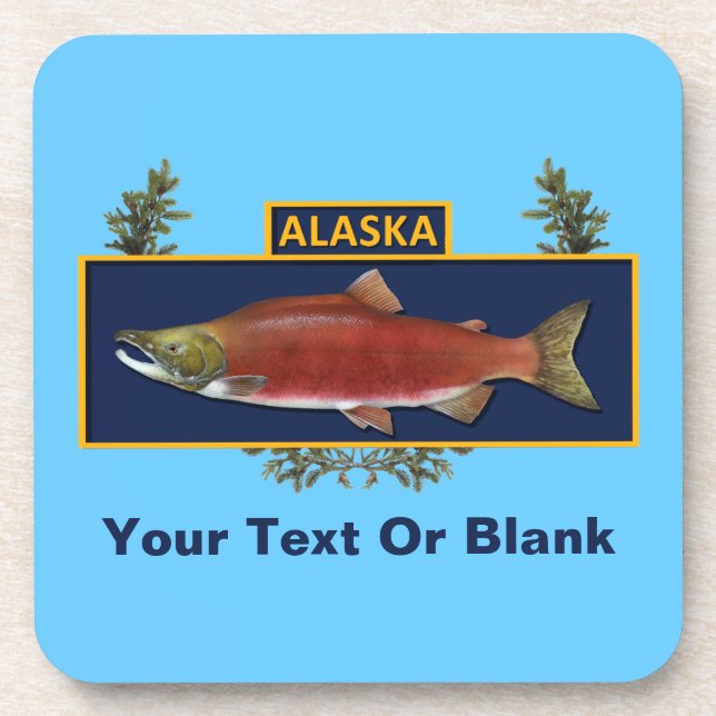 Dessous-de-verre Badge du pêcheur de combat de l'Alaska (Devant)