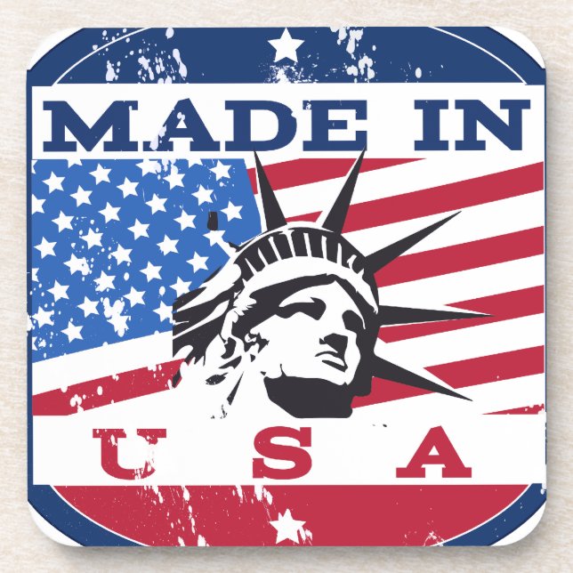 Dessous-de-verre Badge Fabriqué aux États-Unis (Devant)