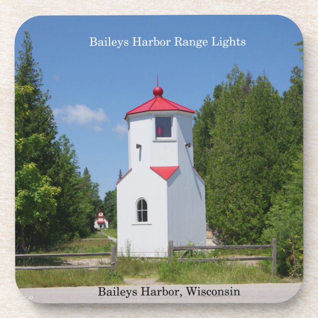 Dessous-de-verre Baileys Harbour Range Lights ensemble de 6 dessous (Devant)