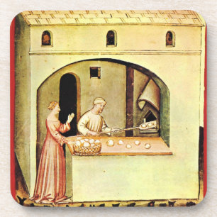 DESSOUS-DE-VERRE BAKER À FOUR ANTIQUE, BOUTIQUE DE PAIN DE BAKERY