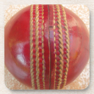 Dessous-de-verre Bal en cuir rouge de cricket international