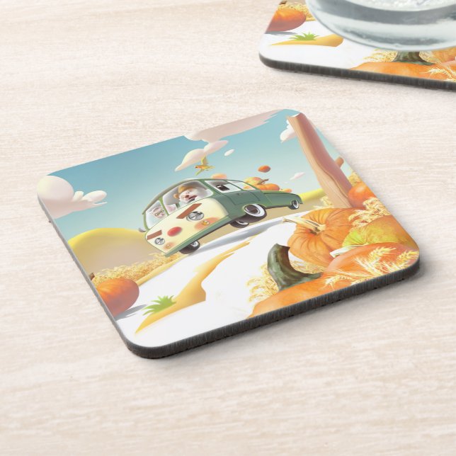 Dessous-de-verre Balade en Citrouille lunaire (Côté gauche)