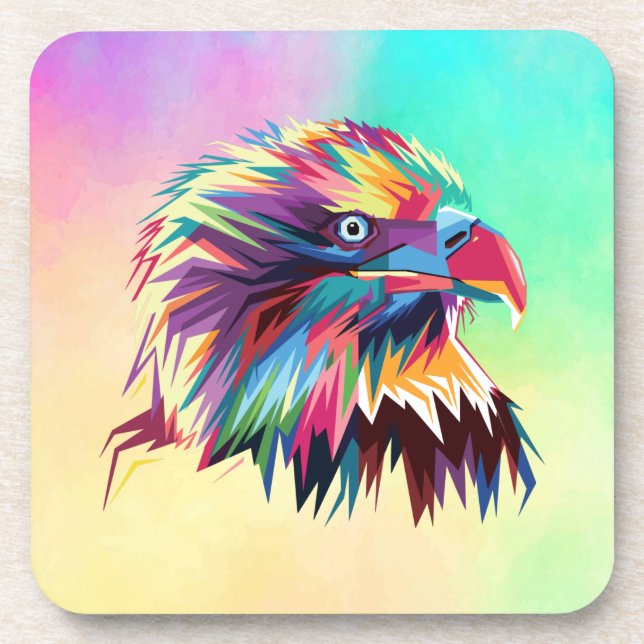 Dessous-de-verre Bald Eagle géométrique Prismatic Design-80590 (Devant)
