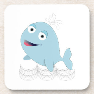 Dessous-de-verre Baleine bleue