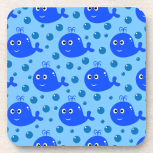 Dessous-de-verre Baleines Bleues Cute Motif Océanique Délice