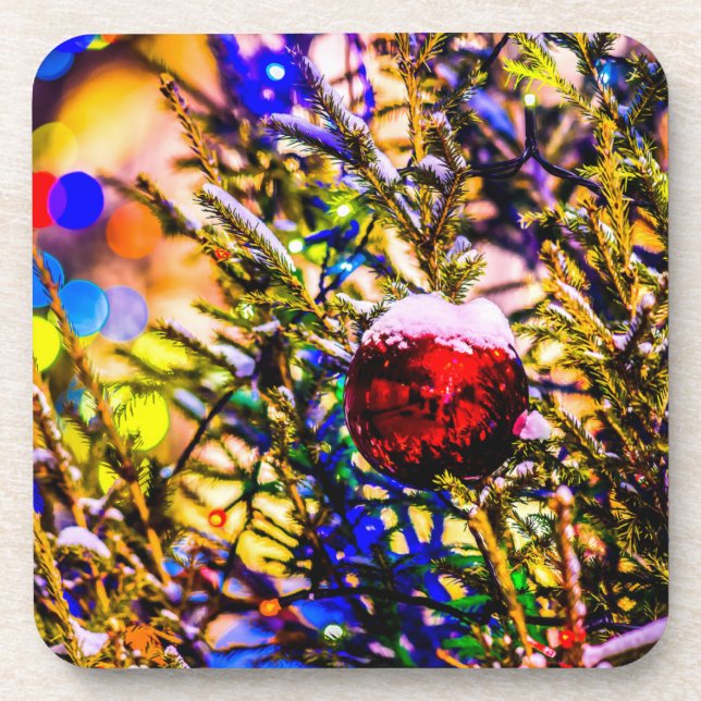 Dessous-de-verre Ball rouge Noël (Devant)