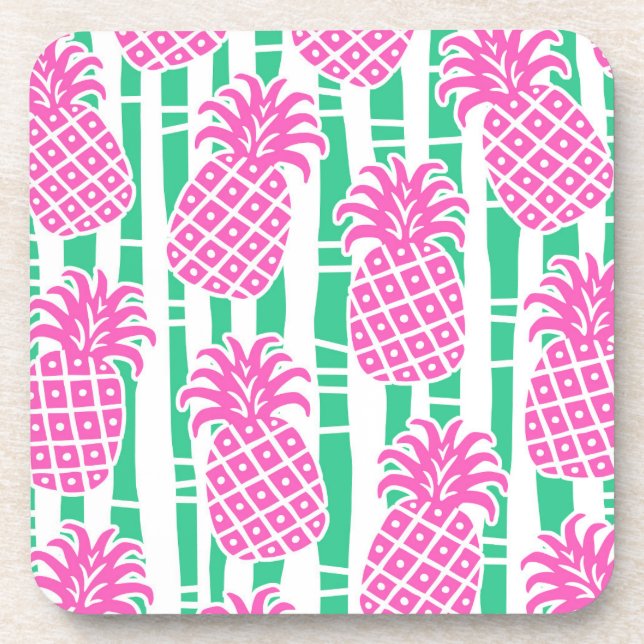 Dessous-de-verre Bambou Tropical de l'Ananas (Devant)