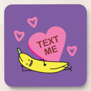 Dessous-de-verre Banana joyeux sourire en s'allongeant