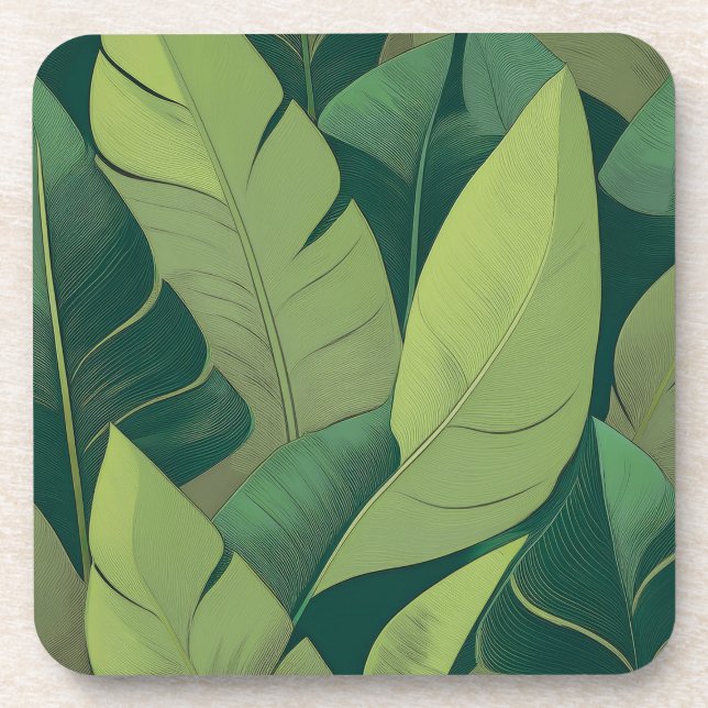 Dessous-de-verre Bananarama Hawaiian Banana Leaves -Green (Devant)