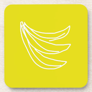 Dessous-de-verre Banane jaune funky heureux