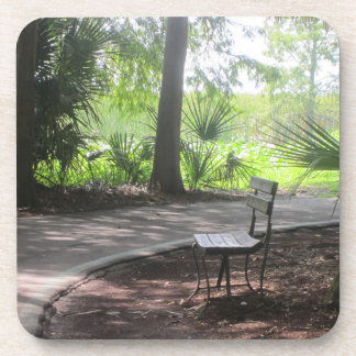 Dessous-de-verre Banc sur la photo Path sur un dessous de verre.