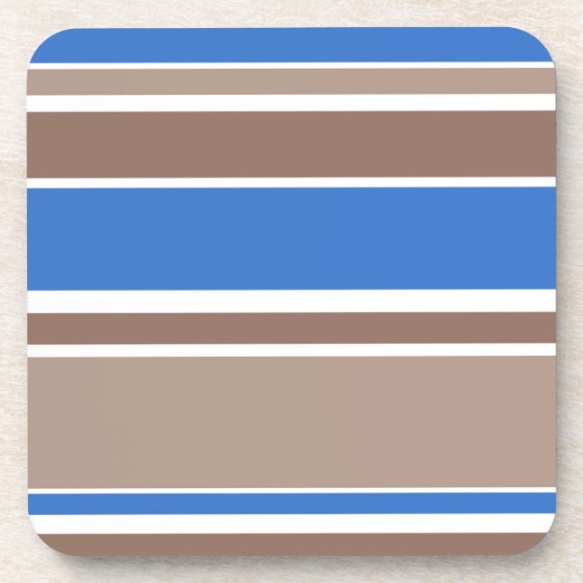 Dessous-de-verre Bandes Brown et bleues (Devant)