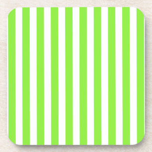Dessous-de-verre Bandes de bonbons vert et blanc de chaux