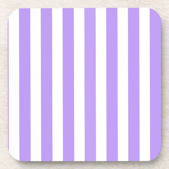 Dessous-de-verre Bandes de bonbons violettes et blanches (Devant)