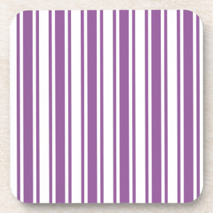 Dessous-de-verre Bandes de bonbons violettes et blanches