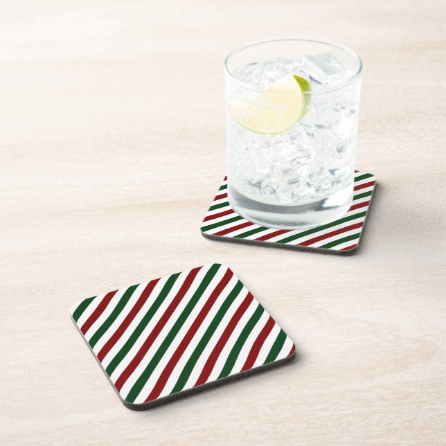 Dessous-de-verre Bandes de Noël personnalisables (Côté Droit)