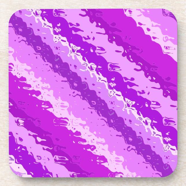 Dessous-de-verre Bandes de verre - nuances améthyste violet (Devant)