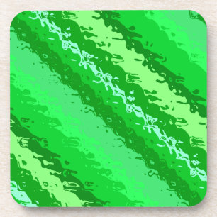 Dessous-de-verre Bandes de verre - tons vert émeraude