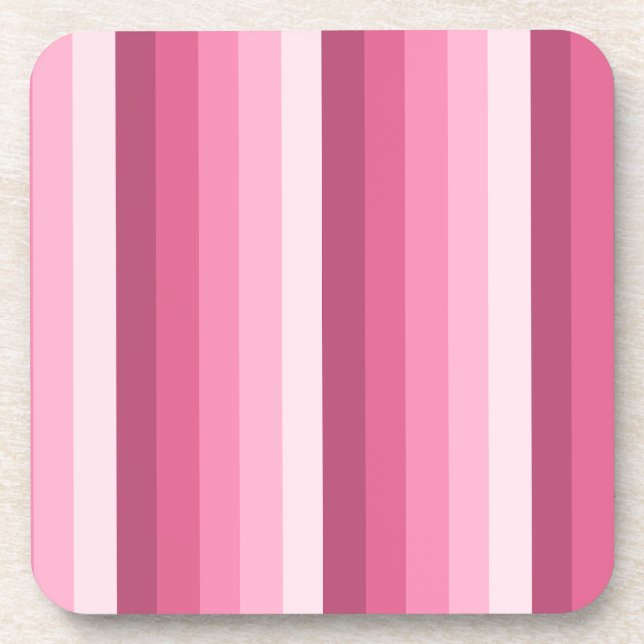 Dessous-de-verre Bandes d'ombre rose (Devant)