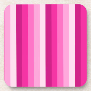 Dessous-de-verre Bandes d'ombre rose chaud