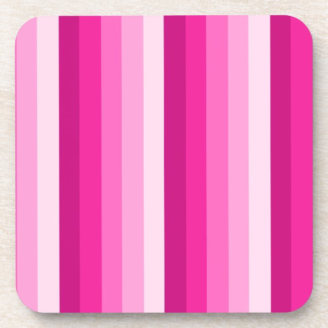 Dessous-de-verre Bandes d'ombre rose chaud (Devant)