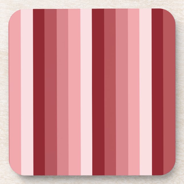 Dessous-de-verre Bandes d'ombre rouges (Devant)