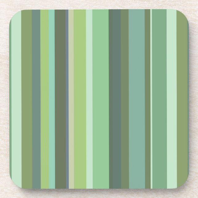 Dessous-de-verre Bandes horizontales vert olive (Devant)