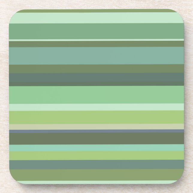 Dessous-de-verre Bandes horizontales vert olive (Devant)