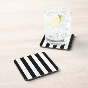 Dessous-de-verre Bandes noires et blanches, Motif rayé, Lignes