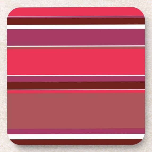 Dessous-de-verre Bandes rouges (Devant)