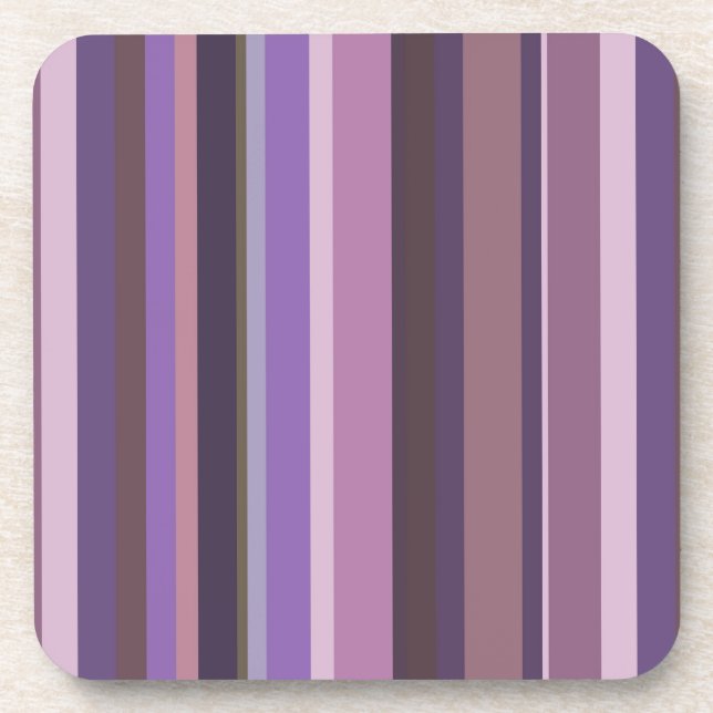 Dessous-de-verre Bandes verticales mauves (Devant)