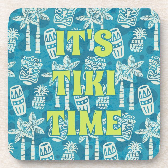 Dessous-de-verre Bar Tiki Tropical Tiki Time (Devant)