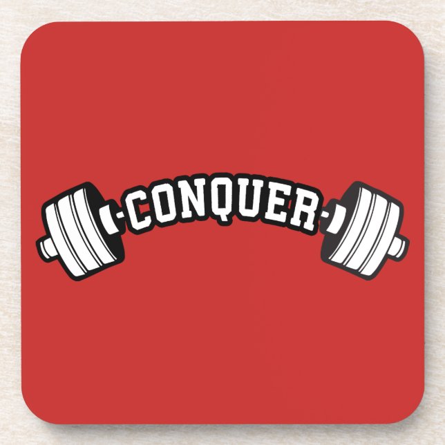 Dessous-de-verre Barbell, CONQUER - Gymnase d'haltérophilie (Devant)