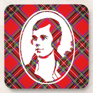Dessous-de-verre Bard Rabbie de Tartan en Ecosse brûle